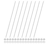 M METERXITY 8-Pack Fully Threaded Rod, M4x300mm 304 Stainless Steel Right Hand Thread Bar Studs with Hex Nuts and Washers for Furniture Anchor Bolts/Clamps/U-Bolts/Beaded Garden Stake Rods