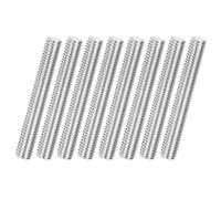 M METERXITY 8-Pack Fully Threaded Rod, M6x45mm 304 Stainless Steel Right Hand Thread Bar Studs for Furniture Anchor Bolts/Clamps/U-Bolts, Metric Threaded Screw