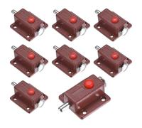 M METERXITY 8-Pack Push Button Spring Loaded Latch 1.5x1.4in/37x36mm, Brown