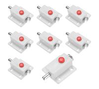 M METERXITY 8-Pack Push Button Spring Loaded Latch 1.5x1.4in/37x36mm, White