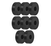 M METERXITY 8-Pack Rubber Isolation Washers, 1.2" OD 0.4" ID 0.3" Thick Mechanical Anti Vibration Isolation Pads Round Rubber Washers for Home and Car Accessories [Black]