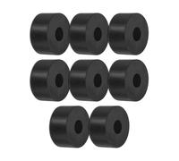 M METERXITY 8-Pack Rubber Isolation Washers, 1.2" OD 0.4" ID 0.6" Thick Mechanical Anti Vibration Isolation Pads Round Rubber Washers for Home and Car Accessories [Black]
