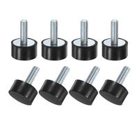 M METERXITY 8-Pack Rubber Mounts D20mmxH10mm Male Vibration Isolators Cylindrical Shock Absorber W M6 x 18mm Studs for Air Compressor/Car/Pump/Boat/Garage Motor/Bobbins Rubber Isolators