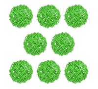 M METERXITY 8-Pack Wicker Rattan Balls 60mm/2.4 Inch Decorative Rattan Balls Orbs Vase Fillers Bowl Fillers for Christmas/Weddings/Thanksgiving/DIY Crafts/Home Decor [Green]