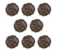 M METERXITY 8-Pack Wicker Rattan Balls 60mm/2.4 Inch Decorative Rattan Balls Orbs Vase Fillers Bowl Fillers for Christmas/Weddings/Thanksgiving/DIY Crafts/Home Decor [Brown]