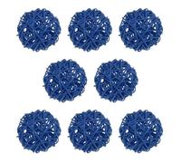 M METERXITY 8-Pack Wicker Rattan Balls 60mm/2.4 Inch Decorative Rattan Balls Orbs Vase Fillers Bowl Fillers for Christmas/Weddings/Thanksgiving/DIY Crafts/Home Decor [Blue]