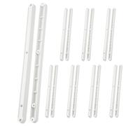 M METERXITY 8-Pairs(16Pcs) Drawer Slides, 12 Inch/ 298mm Plastic Drawer Rails Side Mounted Tracks Guides for Cabinets/Dressers/Furniture/Lockers, Replacement Guide Rails [White]