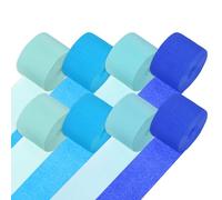 M METERXITY 8-Rolls Crepe Paper Streamer, 656ft Crepe Streamers Party Decorations for Art/Halloween/Christmas/Party Supplies [4 Colors-1.8 Inch x 82 Ft/Roll]