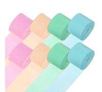 M METERXITY 8-Rolls Crepe Paper Streamer, 656ft Crepe Streamers Party Decorations for DIY/Craft/Halloween/Party Supplies [4 Colors-1.8 Inch x 82 Ft/Roll]