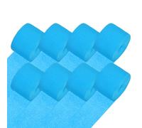 M METERXITY 8-Rolls Crepe Paper Streamer, 656ft Crepe Streamers Party Decorations for DIY/Halloween/Christmas/Party Supplies [Blue-1.8 Inch x 82 Ft/Roll]
