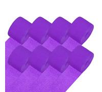 M METERXITY 8-Rolls Crepe Paper Streamer, 656ft Crepe Streamers Party Decorations for DIY/Halloween/Christmas/Party Supplies [Dark Purple-1.8 Inch x 82 Ft/Roll]
