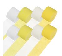 M METERXITY 8-Rolls Crepe Paper Streamer, 656ft Crepe Streamers Party Decorations for DIY/Halloween/Christmas Supplies [4 Colors-1.8 Inch x 82 Ft/Roll]