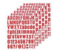 M METERXITY 8-Sheet Red Vinyl Alphabet Stickers, 1 Inch Letter Height, 648 Pieces, Multipurpose for Mailbox/Sign/Address/Craft, Durable & Waterproof