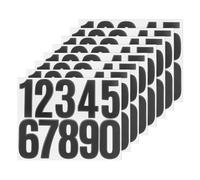 M METERXITY 8-Sheets Numbers Stickers, 3 Inch Vinyl 0-9 Self Adhesive Waterproof Number Mailbox Number Stickers for House/Sign/Address, Vinyl House Numbers[80 Pieces, Black]
