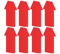 M METERXITY 80-Pack Arrow Sticker, 8 Inch PVC Self Adhesive Arrow Sign for Floor Road Wall Office Marking Road Instructions, Waterproof Arrow Stickers [Red]