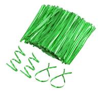 M METERXITY 800-Pack Metal Twist Ties, 10cm Metallic Twists Tie for Christmas/Party Decoration/Garden Plant/Gift Wrapping/Bread/Cake/Pops Candy Bags, Reusable Twisty-Ties [Green]