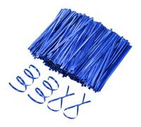M METERXITY 800-Pack Metal Twist Ties, 10cm Metallic Twists Tie for Christmas/Party Decoration/Garden Plant/Gift Wrapping/Bread/Cake/Pops Candy Bags, Reusable Twisty-Ties [Sapphire]