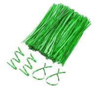 M METERXITY 800-Pack Metal Twist Ties, 15cm Metallic Twists Tie for Christmas/Party Decoration/Garden Plant/Gift Wrapping/Bread/Cake/Pops Candy Bags, Reusable Twisty-Ties [Green]