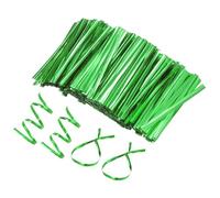 M METERXITY 800-Pack Metal Twist Ties, 6cm Metallic Twists Tie for Christmas/Party Decoration/Garden Plant/Gift Wrapping/Bread/Cake/Pops Candy Bags, Reusable Twisty-Ties [Green]