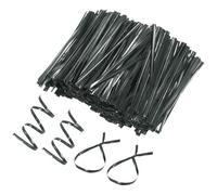 M METERXITY 800-Pack Metal Twist Ties, 8cm Metallic Twists Tie for Christmas/Party Decoration/Garden Plant/Gift Wrapping/Bread/Cake/Pops Candy Bags, Reusable Twisty-Ties [Black]