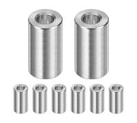 M METERXITY 8PCS M6 304 Stainless Steel Spacers 6mm ID x 12mm OD x 20mm l Metal Screw Standoff Bushing Plain Finish Round Spacer 304 Stainless Steel for Screws Bolts Silver