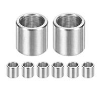 M METERXITY 8PCS M7 304 Stainless Steel Spacers 7mm ID x 10mm OD x 10mm l Metal Screw Standoff Bushing Plain Finish Round Spacer 304 Stainless Steel for Screws Bolts Silver