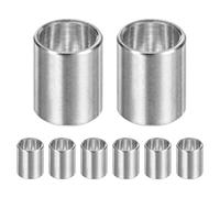 M METERXITY 8PCS M8 304 Stainless Steel Spacers 8mm ID x 10mm OD x 12mm l Metal Screw Standoff Bushing Plain Finish Round Spacer 304 Stainless Steel, for Screws Bolts Silver
