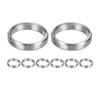M METERXITY 8PCS M8 304 Stainless Steel Spacers 8mm ID x 10mm OD x 2mm l Metal Screw Standoff Bushing Plain Finish Round Spacer 304 Stainless Steel for Screws Bolts Silver