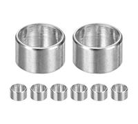 M METERXITY 8PCS M8 304 Stainless Steel Spacers 8mm ID x 10mm OD x 6mm l Metal Screw Standoff Bushing Plain Finish Round Spacer 304 Stainless Steel for Screws Bolts Silver