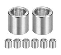 M METERXITY 8PCS M8 304 Stainless Steel Spacers 8mm ID x 12mm OD x 12mm l Metal Screw Standoff Bushing Plain Finish Round Spacer 304 Stainless Steel for Screws Bolts Silver