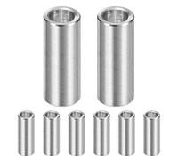 M METERXITY 8PCS M8 304 Stainless Steel Spacers 8mm ID x 12mm OD x 30mm l Metal Screw Standoff Bushing Plain Finish Round Spacer 304 Stainless Steel for Screws Bolts Silver