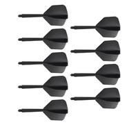 M METERXITY 9 Pack Integrated Dart Shaft and Flights-One Piece Dart Accessories, Durable Anti-Fall, Apply to Soft Tip Darts and Steel Tip Darts (2BA, Black)