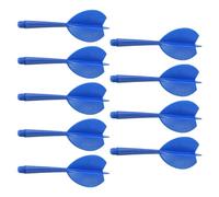 M METERXITY 9 Pack Integrated Dart Shaft and Flights-Screw In-one Dart Accessories, Plastic Anti-Fall, Apply to Soft Tip Darts and Steel Tip Darts (6mm, Blue)