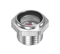 M METERXITY Air Compressor Oil Sight Glass, 1/2" NPT Toughened Glass No Leak Hex Oil Liquid Level Gauge Fittings for Air Compressor/Pump/Tank Sight Plug Window