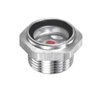 M METERXITY Air Compressor Oil Sight Glass, 3/4" NPT Toughened Glass No Leak Hex Oil Liquid Level Gauge Fittings for Air Compressor/Pump/Tank Sight Plug Window