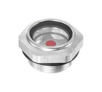 M METERXITY Air Compressor Oil Sight Glass, M33 x 1.5mm Thickened Toughened Glass No Leak Hex Oil Liquid Level Gauge Fittings W O-Ring for Air Compressor/Pump/Tank Sight Plug Window