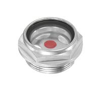 M METERXITY Air Compressor Oil Sight Glass, M33 x 1.5mm Toughened Glass No Leak Hex Oil Liquid Level Gauge Fittings W O-Ring for Air Compressor/Pump/Tank Sight Plug Window