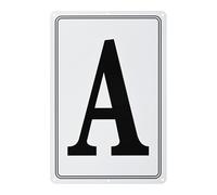 M METERXITY Aluminum Letter Sign A 11.8 Inch, Black Text On White