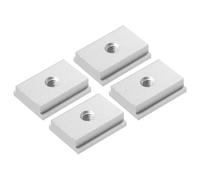 M METERXITY Aluminum t Track (10Pcs, 1.2Inch, M6, Silver)- T-Slider for T-Slot Miter Slider, Double-Cut& Pre Drilled Mounting Holes, Apply to Woodworking/Fixtures/Crosscut Sled/Router Table