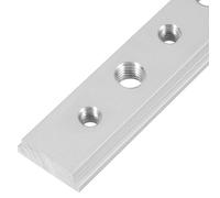 M METERXITY Aluminum t Track (1Pcs, 3.9Inch, M6/M8, Silver)- T-Slider for T-Slot Miter Slider, Double-Cut& Pre Drilled Mounting Holes, Apply to Woodworking/Fixtures/Crosscut Sled/Router Table