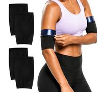 M METERXITY Arm Trimmers Sweat Bands, Upper Arms Compression Sleeve Wrap | Sweat Arm Trainer Band, Sauna Belt, for Women, Workout, Sports
