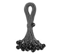 M METERXITY Ball Bungee Cords 12" High Elastic Black White 25Pcs | Canopy Tarp Tie Down Bungee Balls for Camping/Tent/Cargo Holding Wire Hoses/ Patio Umbrellas/Shelter