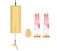 M METERXITY Bamboo Wind Chimes for Meditation, Relaxing Emotions, Wooden Handcrafted Chimes for Unique Decor, Gardening Gift for Outdoor Decoration [Dm Chord]