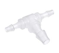 M METERXITY Barb Hose Fittings - 4x6x4mm OD Tee Plastic Pipe Connectors Apply to Water Fuel, Transparent(T Shaped 3 Way)