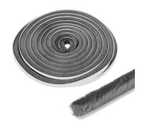M METERXITY Brush Seal Weather Stripping, 196inch/16.4ft Self Adhesive Seal Strip for Windows Door Windproof/Dustproof/Noise Reduction 0.35x0.35/9x9mm [Grey]