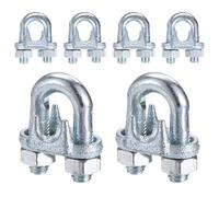 M METERXITY Cable Clamps M12 Carbon Steel 12mm Wire Rope Clip Thimble 6Pcs | U Bolt Saddle Fastener for Diameter Cable Rigging/Sailing/Clothesline, Wire Clamps