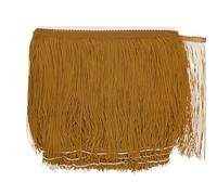 M METERXITY Chainette Fringe Trim, 10 Yards of 8" Polyester Braid Tassel Trim for DIY Crafts/Latin Dress/Lamp Shade Decoration/Wedding Dress/Sewing/Clothing Fringe Thread Yarn [Coffee]