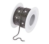 M METERXITY Crystal Rhinestone Close Chain, 2 mm 10 Yards Crystal Single Row Trimming Claw Cup Chain Roll for Sewing Crafts/DIY Decoration/Jewelry Crafts [Colorful]