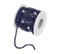 M METERXITY Crystal Rhinestone Close Chain, 4 mm 10 Yards Crystal Single Row Trimming Claw Cup Chain Roll for Sewing Crafts/DIY Decoration/Jewelry Crafts [Dark Orchid]