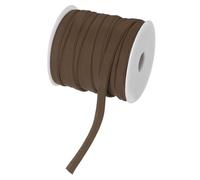 M METERXITY Double Fold Bias Tape, 1/4 Inch x 25 Yard Piping Trim Fabric Binding Tape for Sewing, Apply to Seaming, Hemming, Binding, Quilting, DIY Craft Accessories (Brown)
